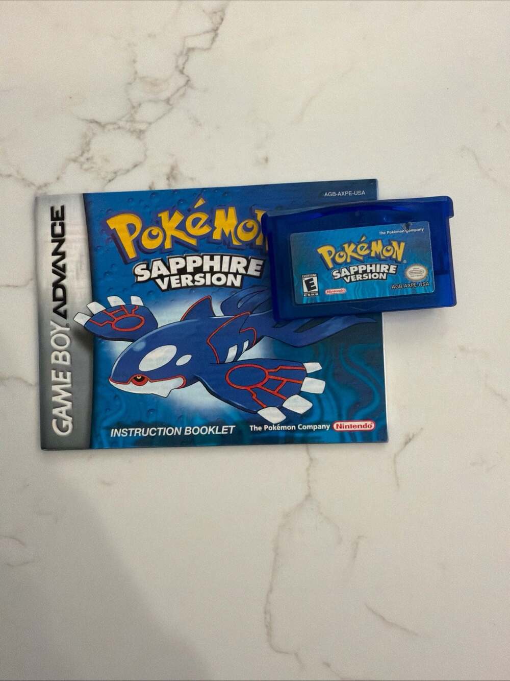 Pokemon Sapphire Version Game Boy Advance Cartridge/Instruction booklet GBA 2003